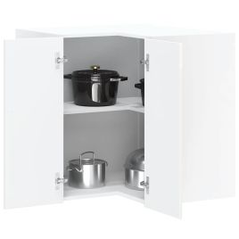 Kitchen Wall Corner Cabinet Kalmar High Gloss White Engineered Wood