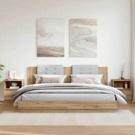 Bedside Cabinets 2 pcs Artisan Oak 40x40x50 cm Engineered Wood
