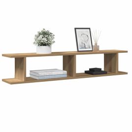 Wall Shelves 2 pcs Artisan Oak 105x18x20 cm Engineered Wood