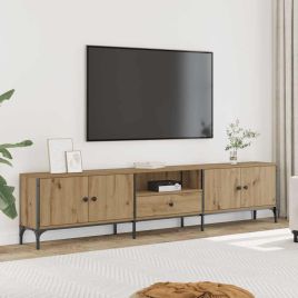 TV Cabinet with Drawer Artisan Oak 200x25x44 cm Engineered Wood