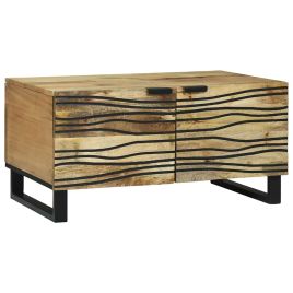 Coffee Table - 80 x 50 x 40 cm, Solid Mango Wood
