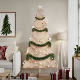 Elvan 180cm Solid Wood Pine Wooden Christmas Tree for Decoration