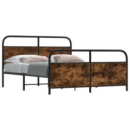 Metal Bedframe Smoked Oak 150x200cm King Size