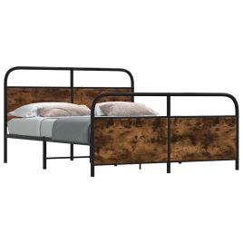 Metal Bedframe Smoked Oak 193x203cm