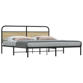 Metal Bedframe Sonoma Oak 200x200cm