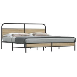 Metal Bedframe Smoked Oak 183x213cm