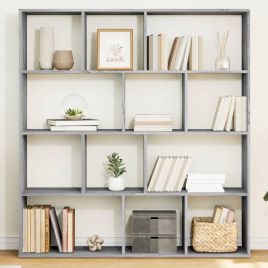 Book Cabinet Grey Sonoma 132x29x141.5 cm Engineered Wood