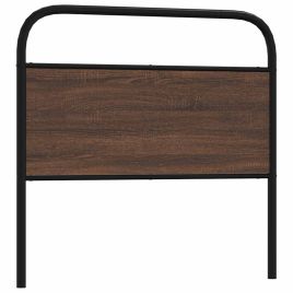 Headboard Brown Oak 90 cm Steel and Engineered Wood