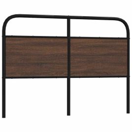 Headboard Brown Oak 140 cm Steel and Engineered Wood