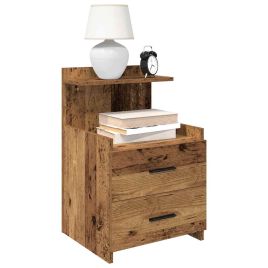 Bedside Cabinets 2 Pieces with 2 Drawers Old Wood 40x36.5x62 cm