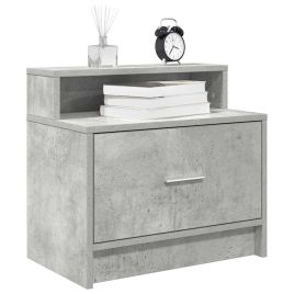 Bedside Cabinets with Drawer 2 pcs Concrete Grey 51x31x47 cm