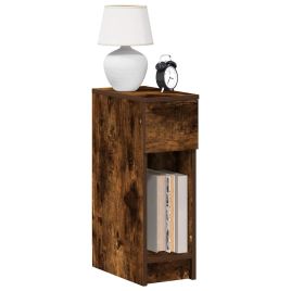 Bedside Cabinets with Drawer 2 pcs Smoked Oak 20x36x60 cm