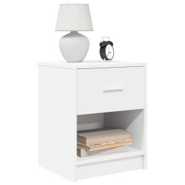 Bedside Cabinets 2 Pieces with Drawer White 40x34x50 cm