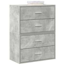 RIMA I Grey Chest of Drawers - Small-sized, 2 Pieces, 2 Drawers
