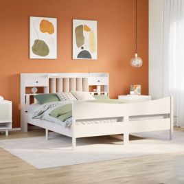 Bedframe White 180x200cm Super King Solid Wood Pine