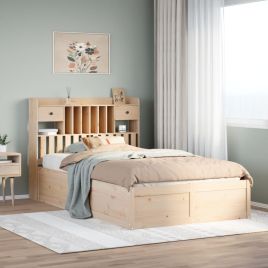 Bedframe 135x190cm Double Solid Wood Pine