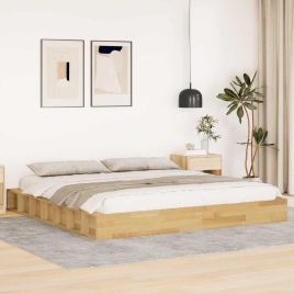 Bedframe 180x200cm Solid Wood Oak