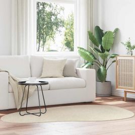 Rug Folding Beige 140 x 200 cm Polyester