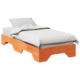 Bedframe Stackable Wax Brown 75x190cm Small Single Solid Wood