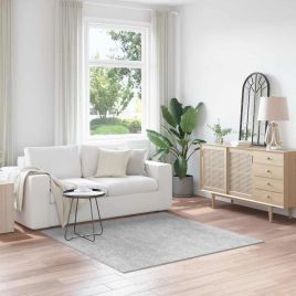 Shaggy Rug with Latex Backing Grey 160x160 cm