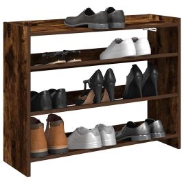 BESVIR Medium Shoe Rack Smoked Oak