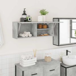 Bathroom Wall Cabinet Concrete Grey 80x25x30 cm Engineered Wood