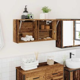 Bathroom Wall Cabinet Old Wood 80x25x40 cm Engineered Wood