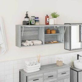 Bathroom Wall Cabinet Grey Sonoma 100x25x40 cm Engineered Wood