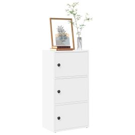 Bookcase White 40x24x77 cm Engineered Wood