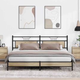 Metal Bedframe Sonoma Oak 193x203cm