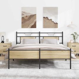 Metal Bedframe Sonoma Oak 183x213cm