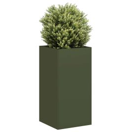 CASFORD Planter Olive 40x40x80 cm Cold-rolled Steel - Green