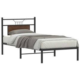 Bedframe Brown Oak 80x200cm Engineered Wood