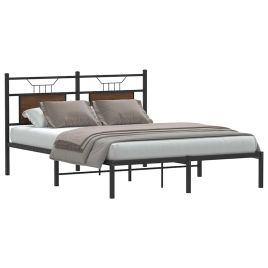 Bedframe Brown Oak 137x190cm Engineered Wood