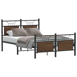 Bedframe Brown Oak 120x200cm Engineered Wood