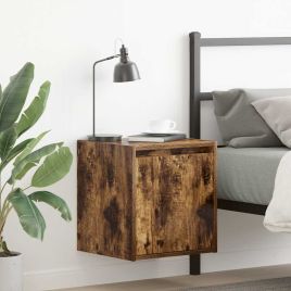 Wall-Mounted Bedside Cabinets 2 Pieces Smoked Oak 38x34x40 cm