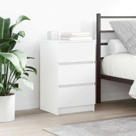 Bedside Cabinets with 3 Drawers 2 Pieces White 39x35x65 cm