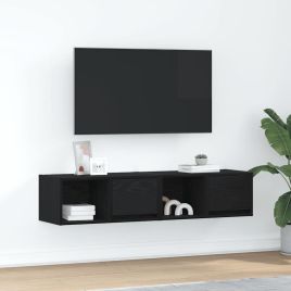 TV Cabinets 2 Pieces Black Oak 60x31x25.5 cm Engineered Wood