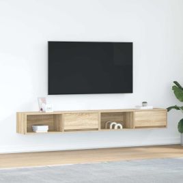 TV Cabinets 2 Pieces Sonoma Oak 100x31x25.5 cm Engineered Wood