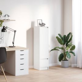 Highboard White 29.5x34x119.5 cm Engineered Wood