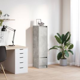 Highboard Concrete Grey 29.5x34x119.5 cm Engineered Wood