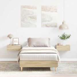 Bedframe Sonoma Oak 90x200cm Engineered Wood
