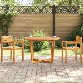 GLIHAL Garden Dining Table Round Dia 110x75 cm Acacia Wooden