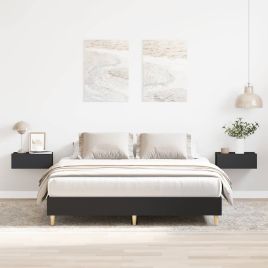 Bedframe Black 140x200cm Engineered Wood