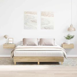 Bedframe Sonoma Oak 140x200cm Engineered Wood