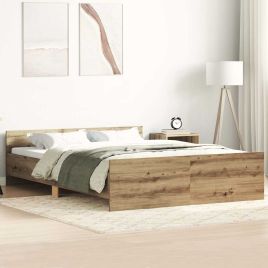 Bedframe Artisan Oak 120x190cm Engineered Wood