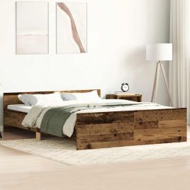 Bedframe Old Wood 140x190cm Engineered Wood