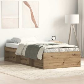 Bedframe Artisan Oak 90x200cm Engineered Wood
