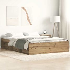 Bedframe Artisan Oak Small Double 120x190cm Engineered Wood