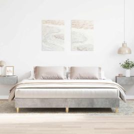 Bedframe Concrete Grey 160x200cm Engineered Wood